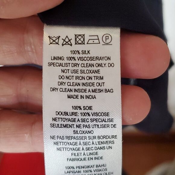 French Connection 100% Silk Long Sleeve Dress Size 4 - Picture 16 of 16